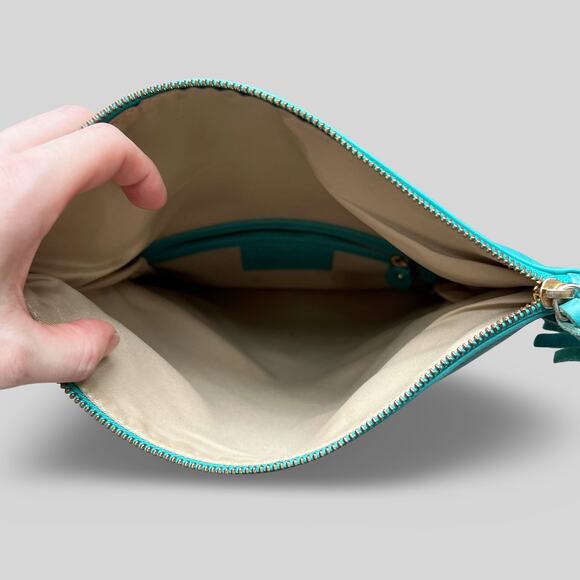 Alberta Di Canio Foldover Leather Clutch - Picture 5 of 6